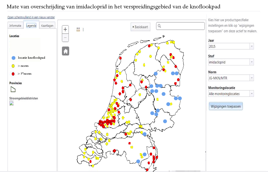 De knoflookpad wordt sterk bedreigd door milieuverontreiniging met imidacloprid