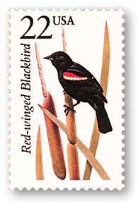 redwingedblackbirdstamp