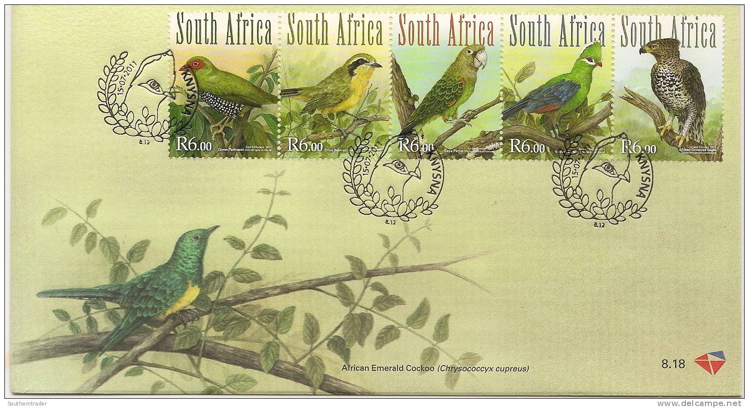 South-Africa-2011-Forest-Birds-FDC