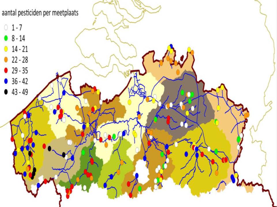 Meer dan 30 bestrijdingsmiddelen in het oppervlaktewater is heel gewoon in Vlaanderen