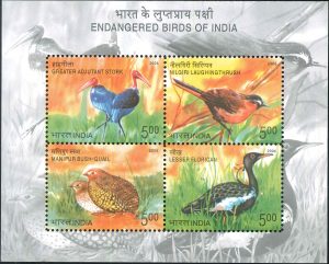 Endangered-Birds-of-India-Stamp-Sheet-2006